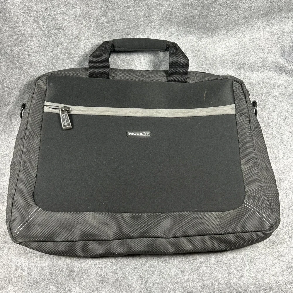 Mobil IT Laptop Briefcase One Size Black Padded Tech Messenger Bag